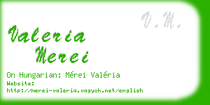 valeria merei business card